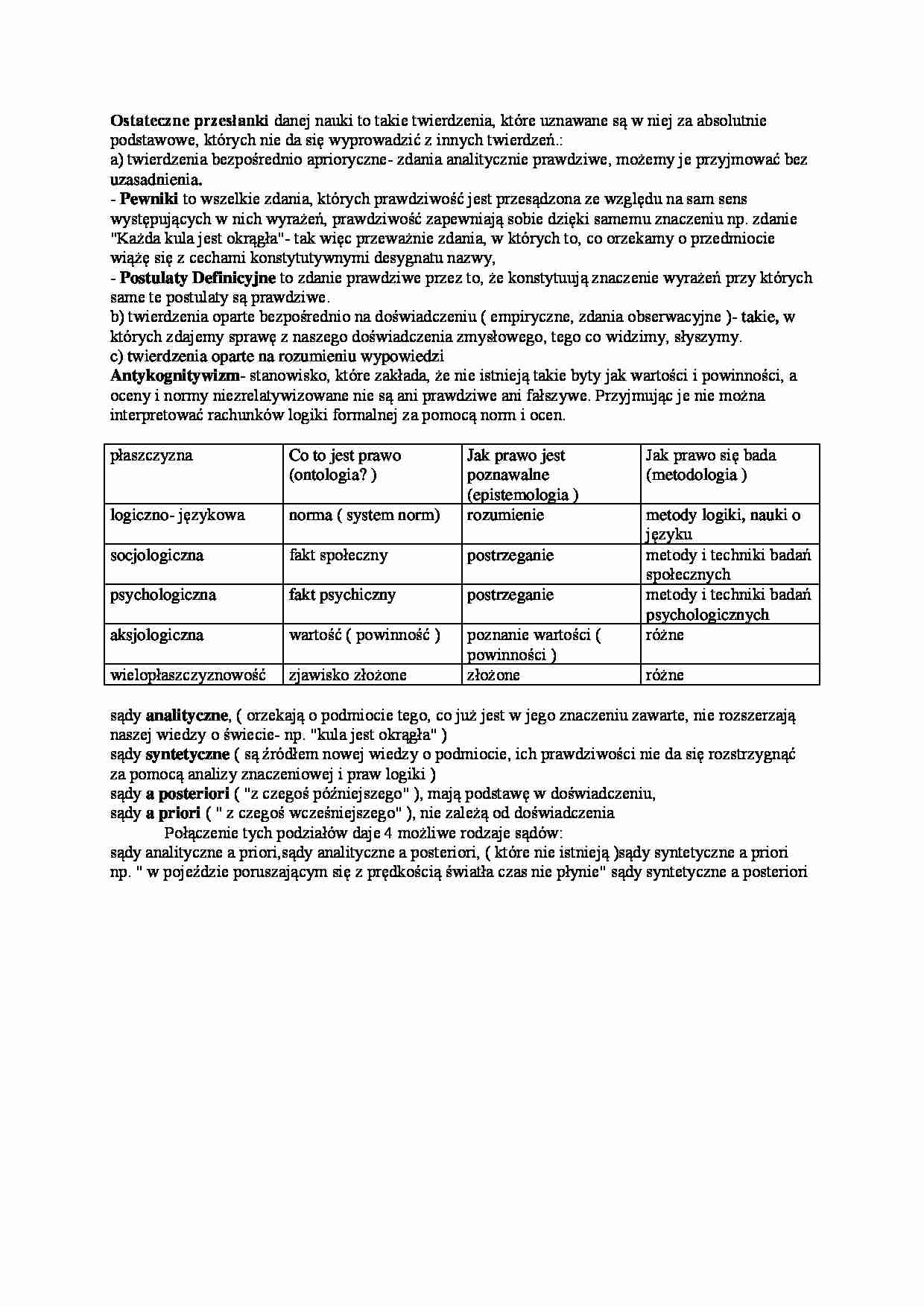 Twierdzenia - pewniaki, postulaty - wykład - strona 1