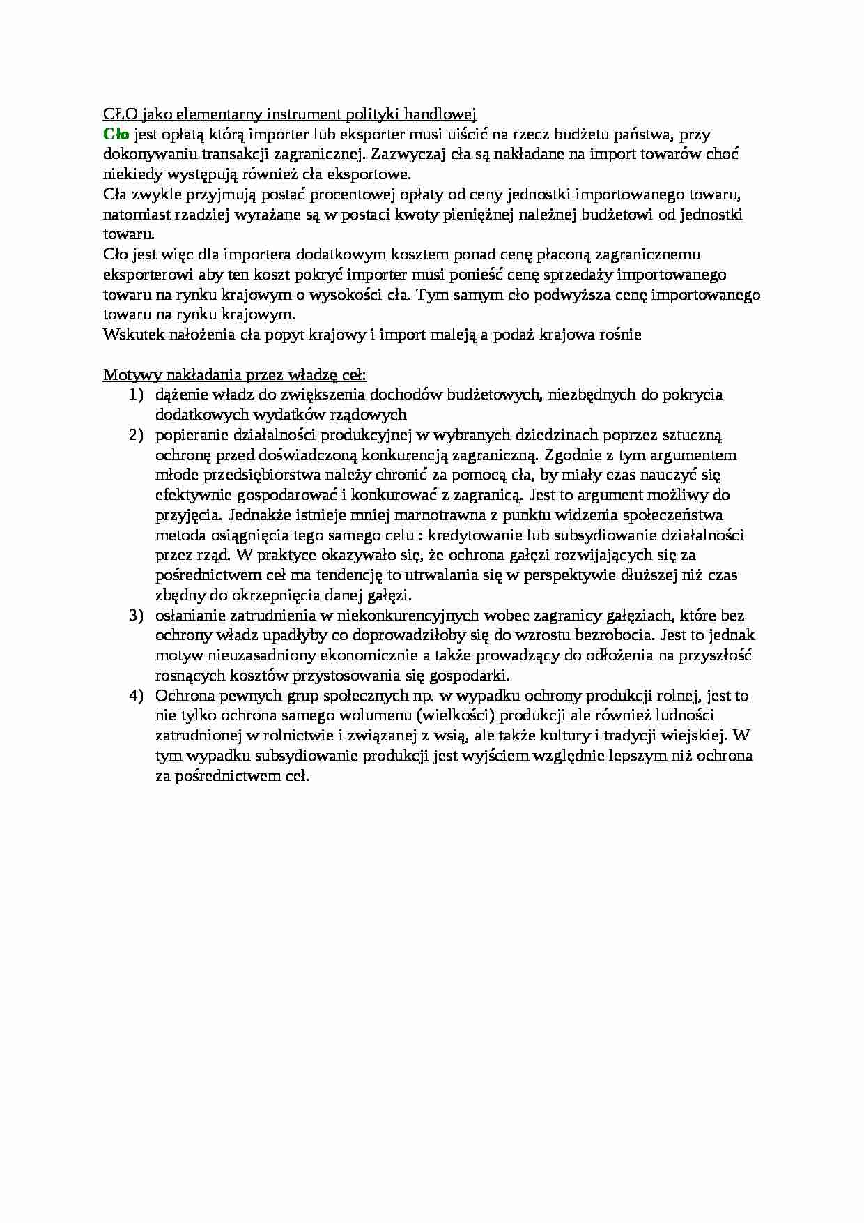 Cło - wykład - strona 1