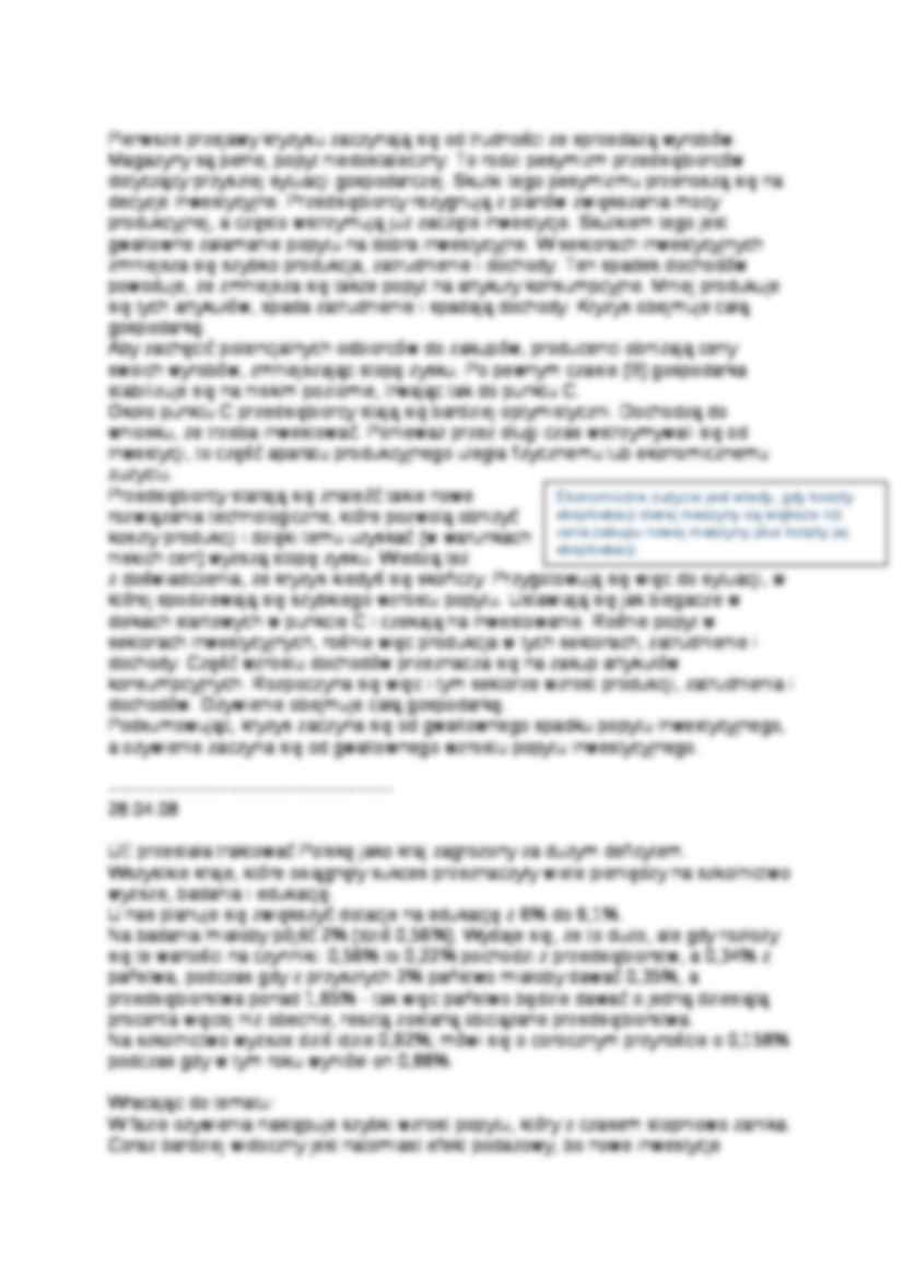 Fluktuacje gospodarcze i kryzysy (cykl koniunkturalny) - wykład - strona 2