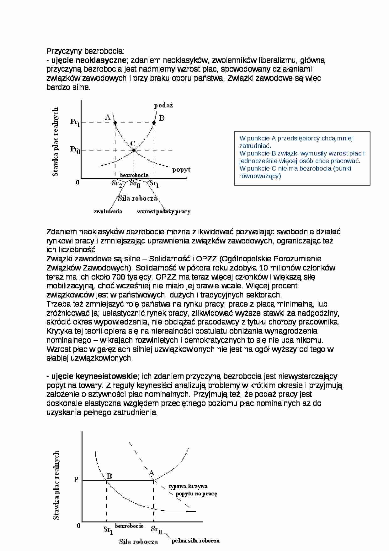 Przyczyny bezrobocia - różne ujęcia - wykład - strona 1