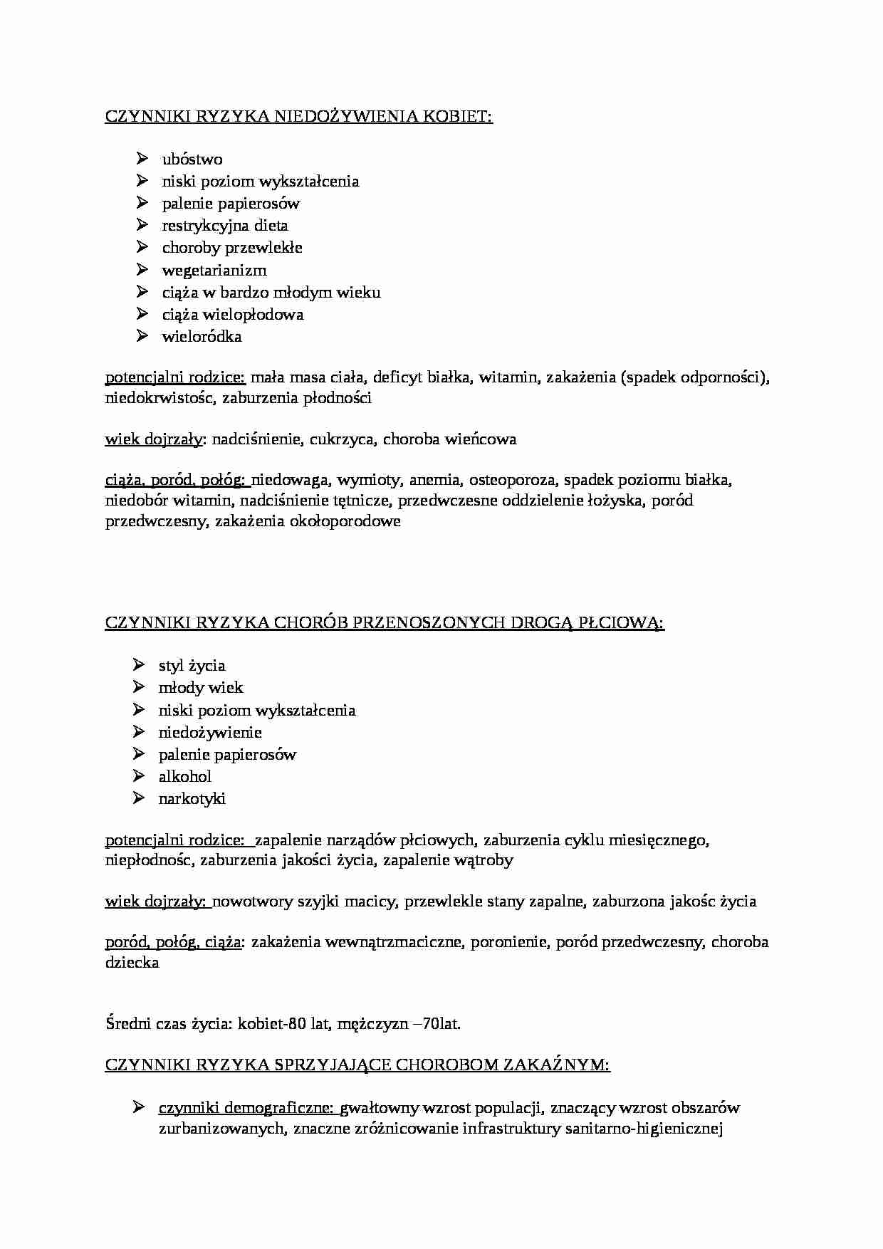 Wykład - Czynniki ryzyka - strona 1