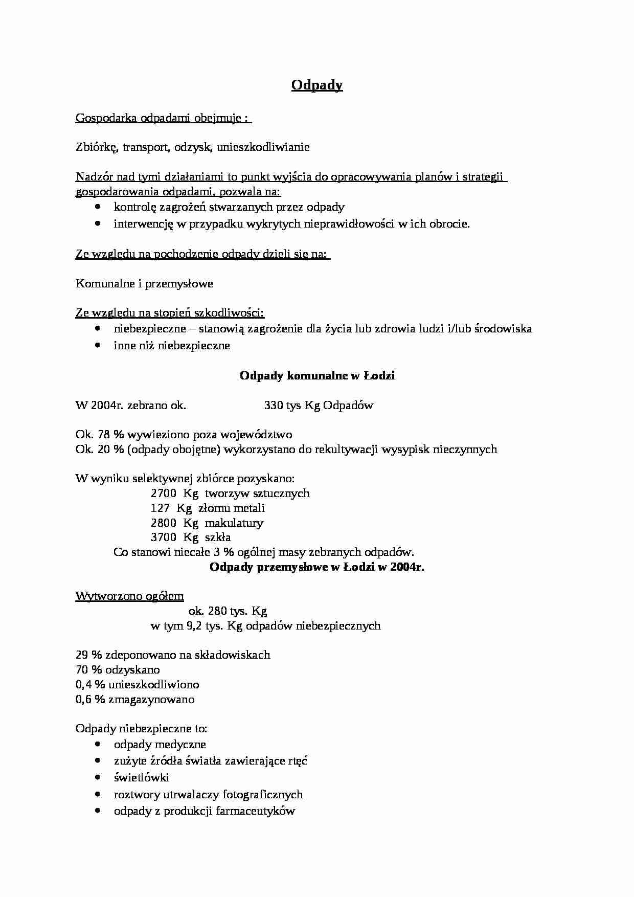 Wykład - Odpady - strona 1