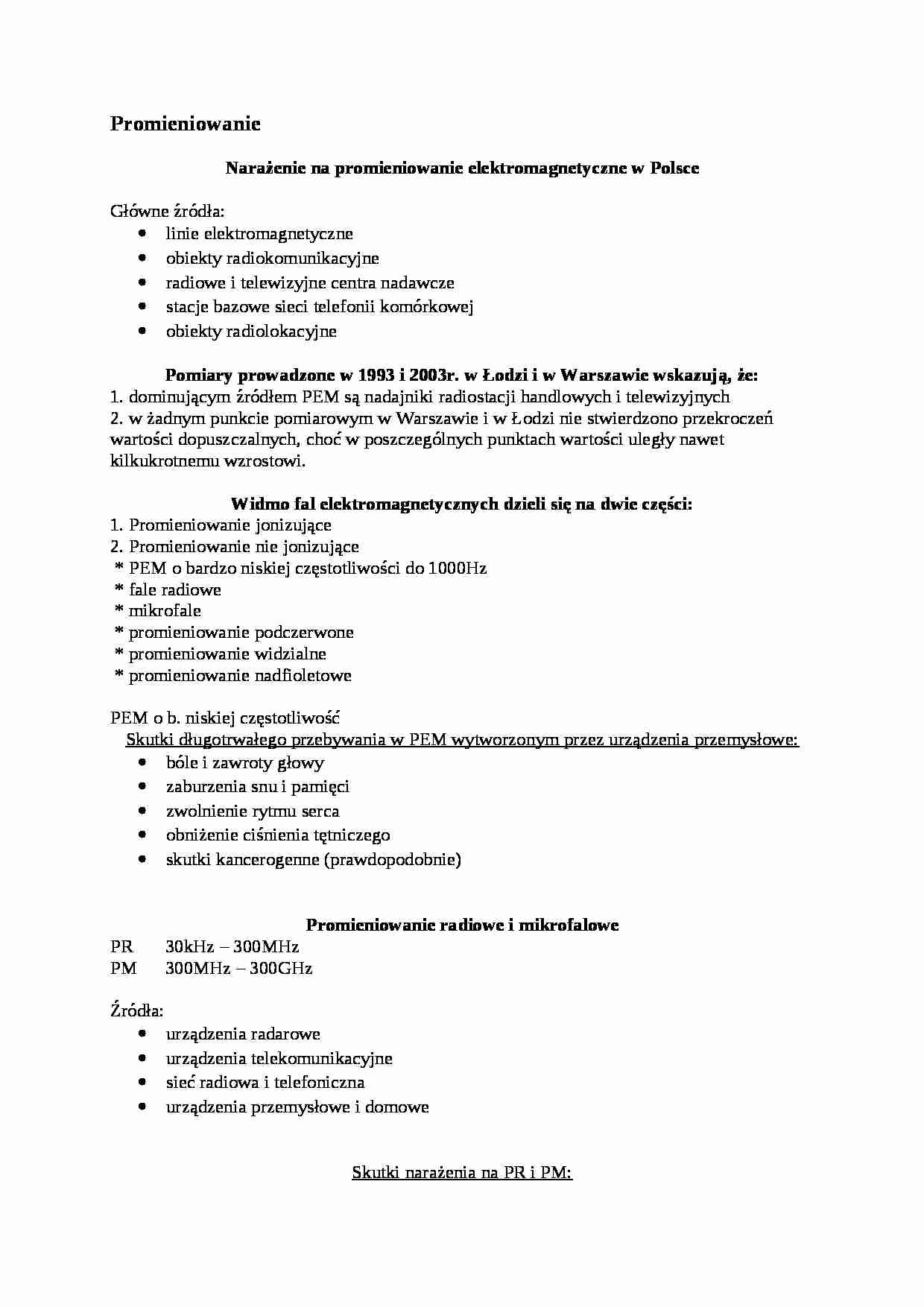 Wykład - Promieniowanie - strona 1