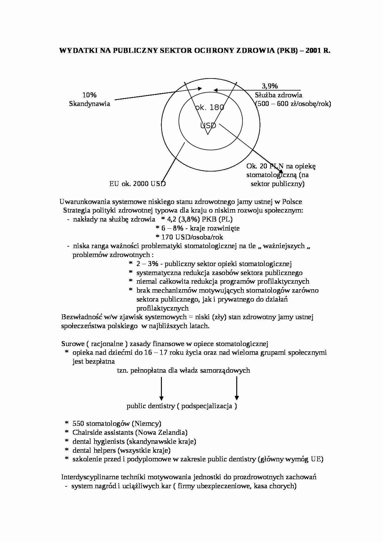 Wykład - Wydatki na publiczny sektor ochrony zdrowia - strona 1