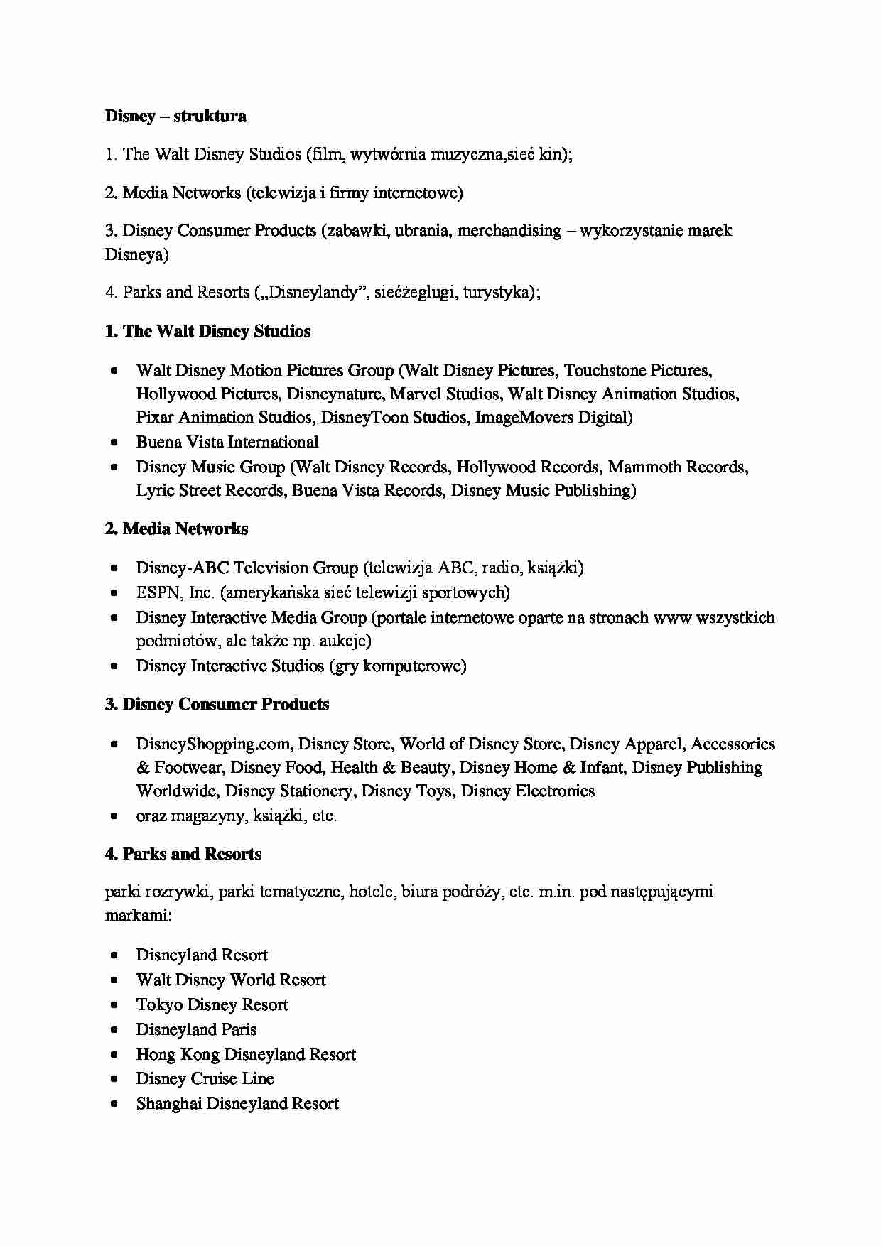 Disney - struktura - wykład - strona 1