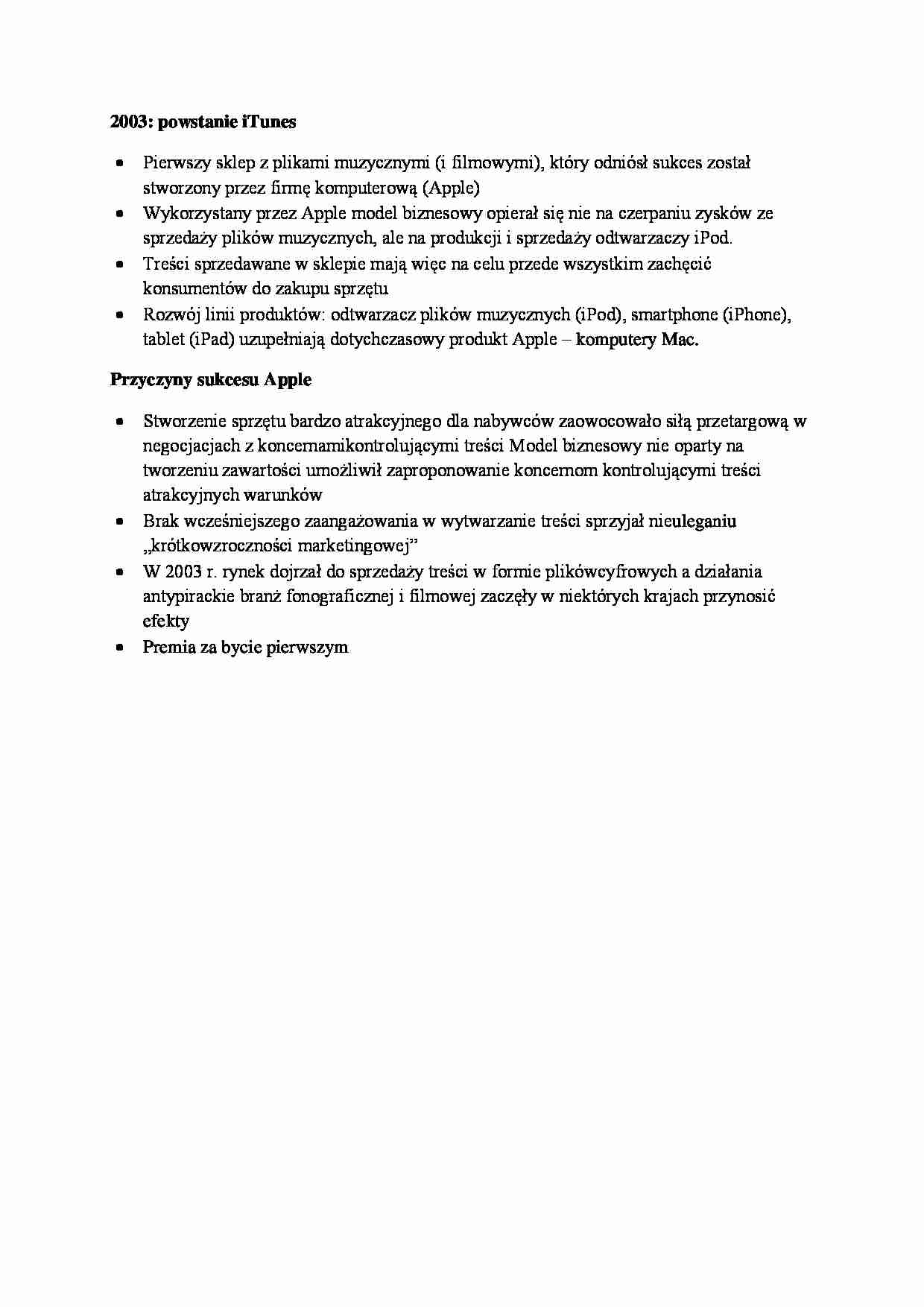 I tunes i Apple - wykład - strona 1