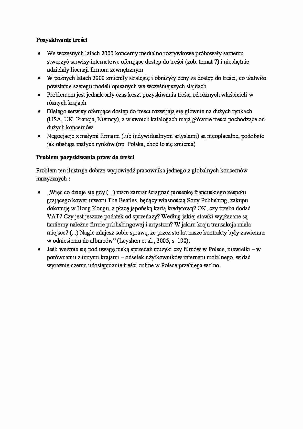 Pozyskiwanie treści - wykład - strona 1