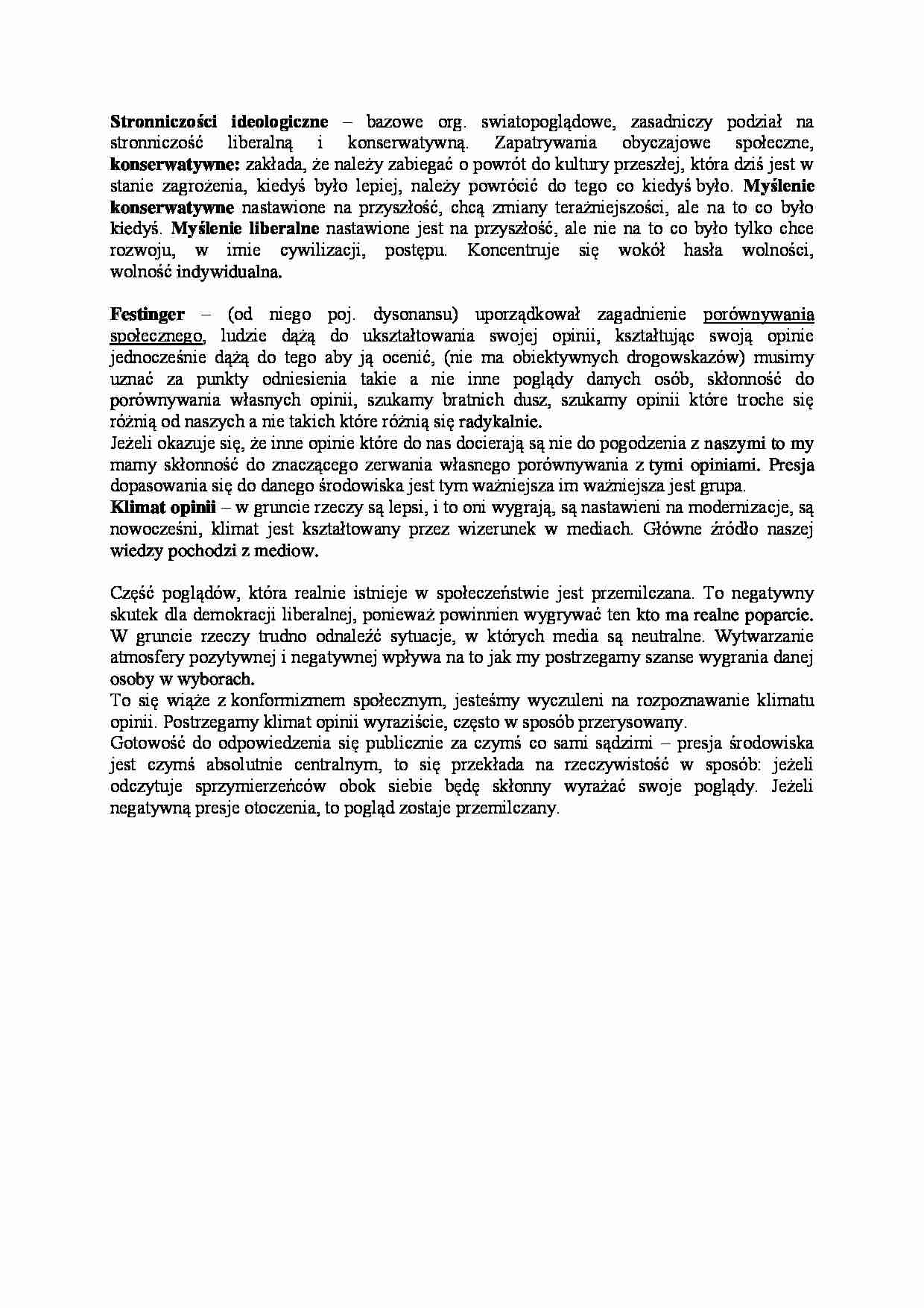 Stronniczości ideologiczne - wykład - strona 1