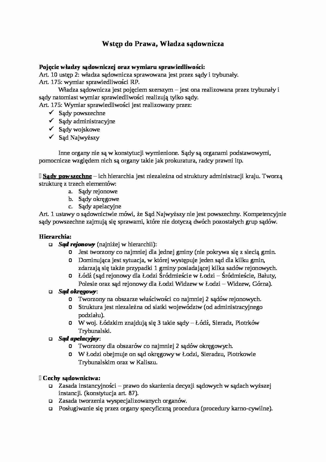 Władza sądownicza - strona 1