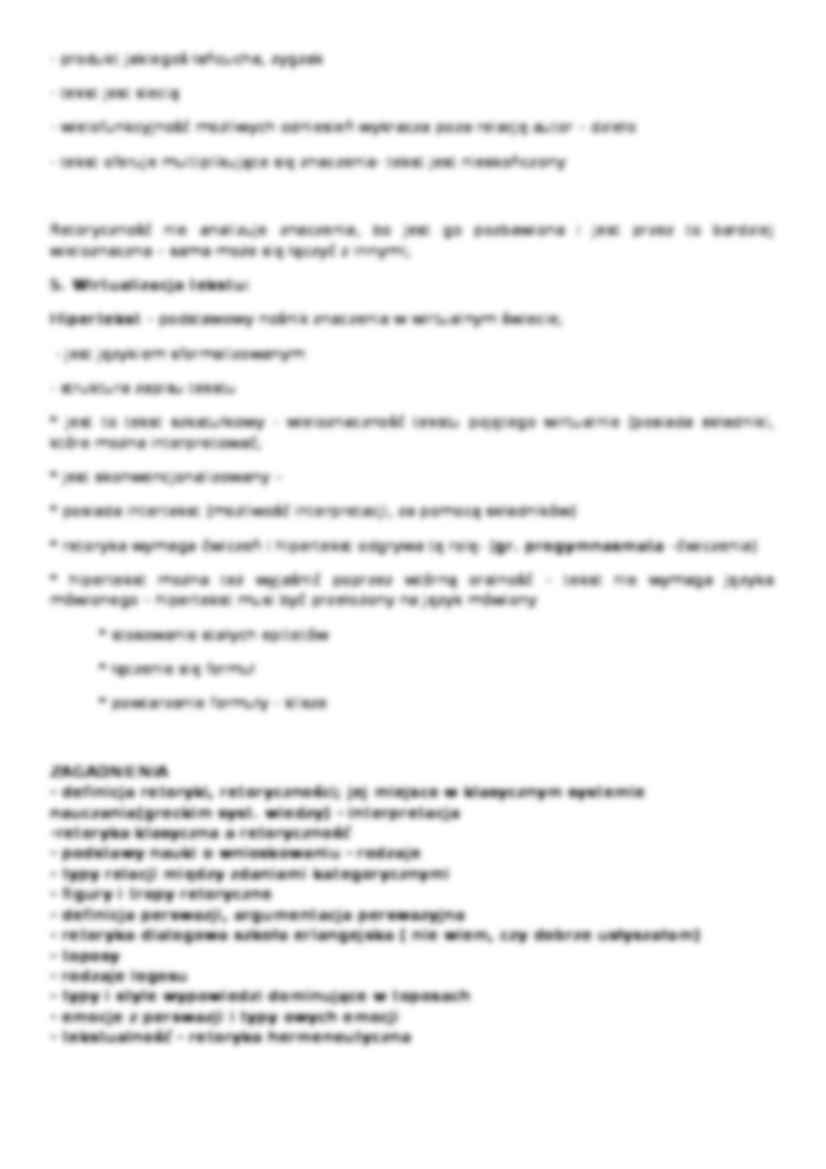 Retoryka, a współczesność-opracowanie - strona 3