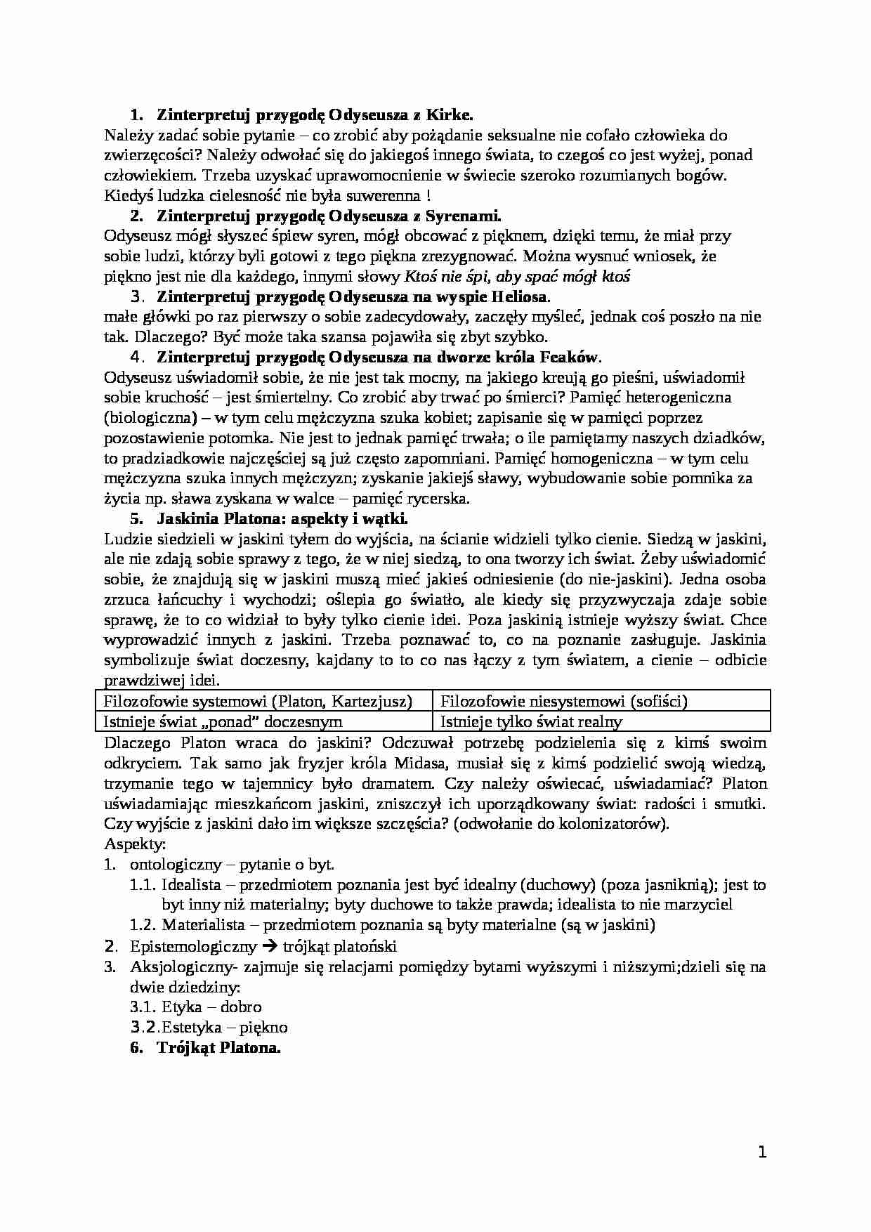  Opracowanie zagadnień egzaminacyjnych - strona 1
