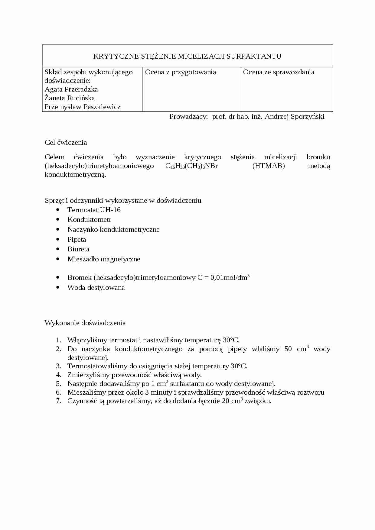 micelizacja - omówienie - strona 1