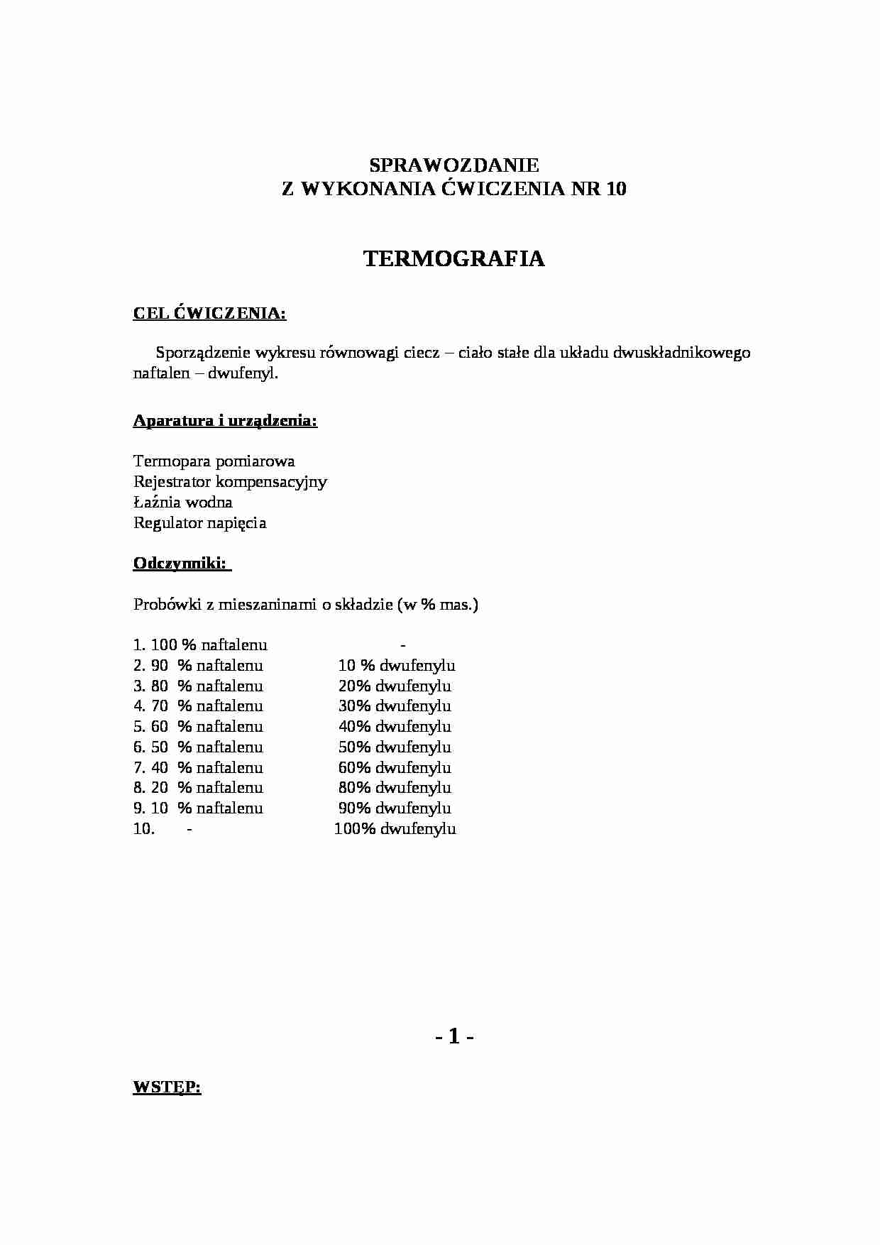 Termografia - ćwiczenie - strona 1