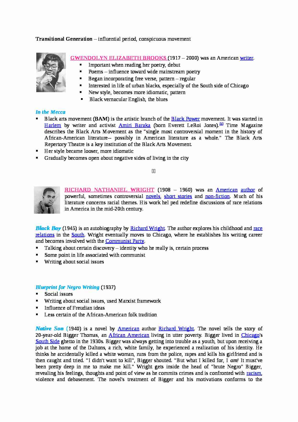 Transitional Generation-opracowanie - strona 1