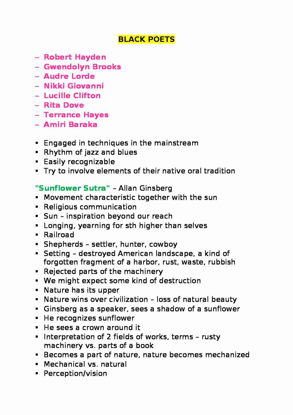 Black poets-opracowanie - strona 1