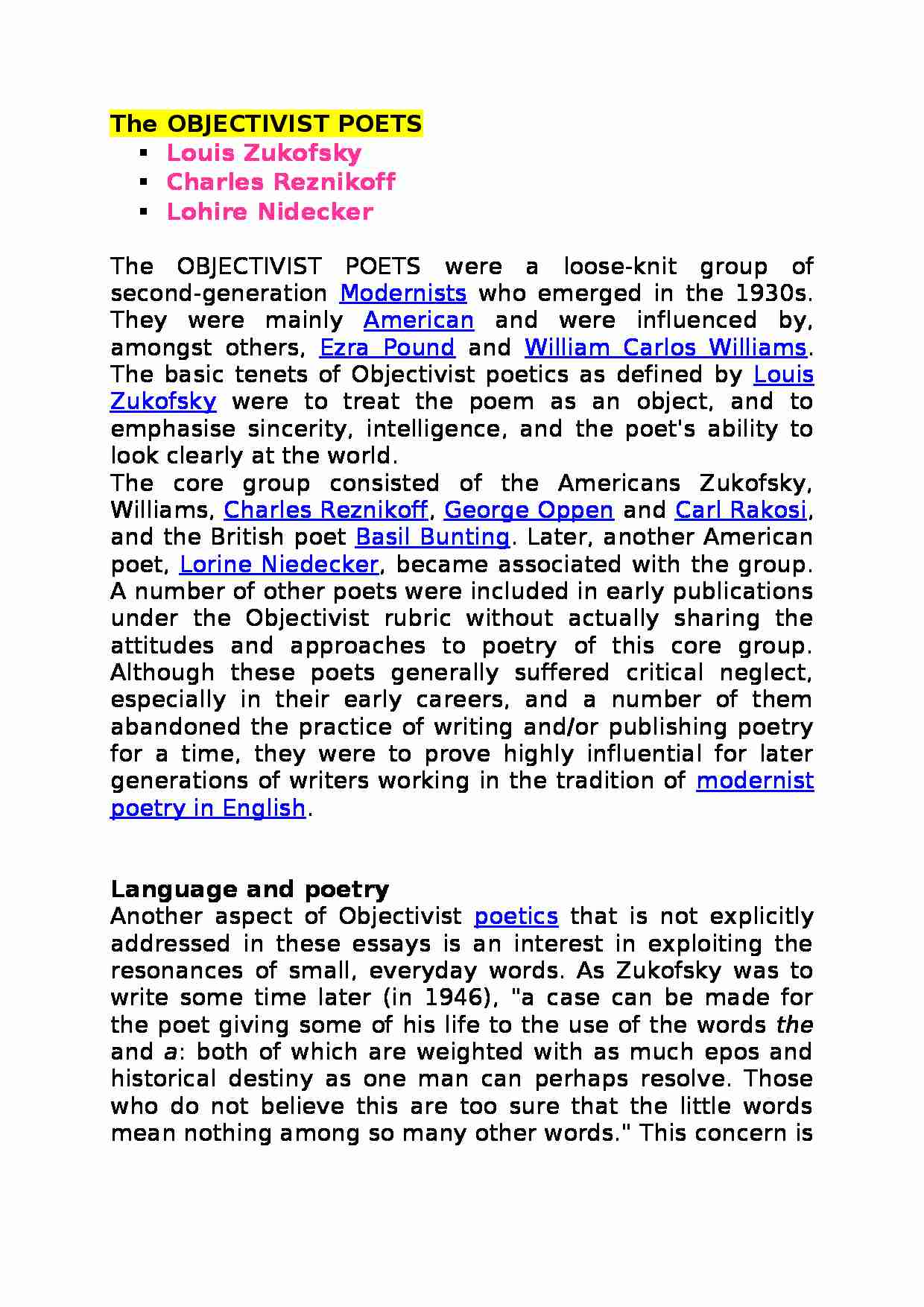 The Objectivist poets-opracowanie - strona 1