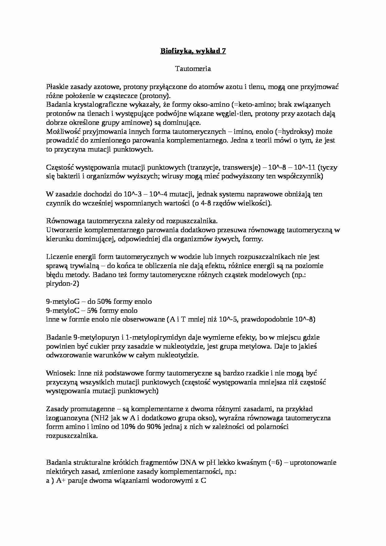 Tautomeria-opracowanie - strona 1