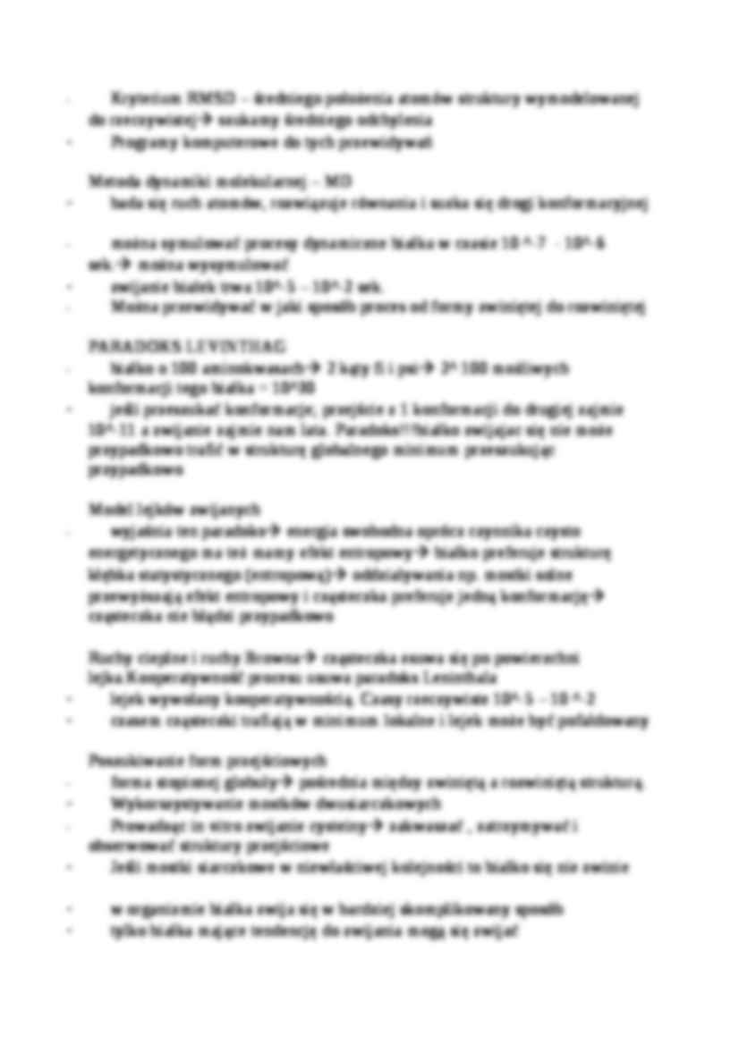 Zwijanie białek-opracowanie - strona 3