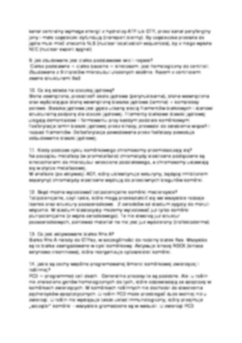 Biologia komórki-pytania - odpowiedzi - strona 2