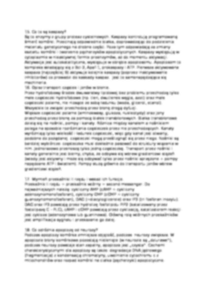 Biologia komórki-pytania - odpowiedzi - strona 3