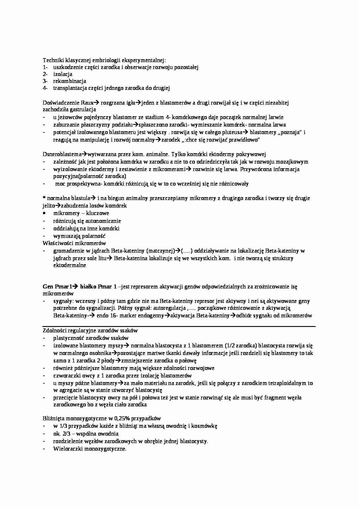 Embriologia-opracowanie - strona 1