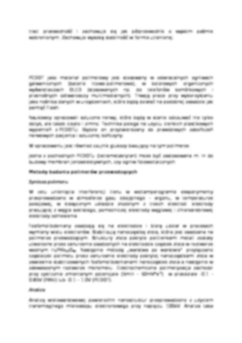 Badanie właściwości polimeru przewodzącego osadzonego na nanocząstkach złota-opracowanie - strona 3