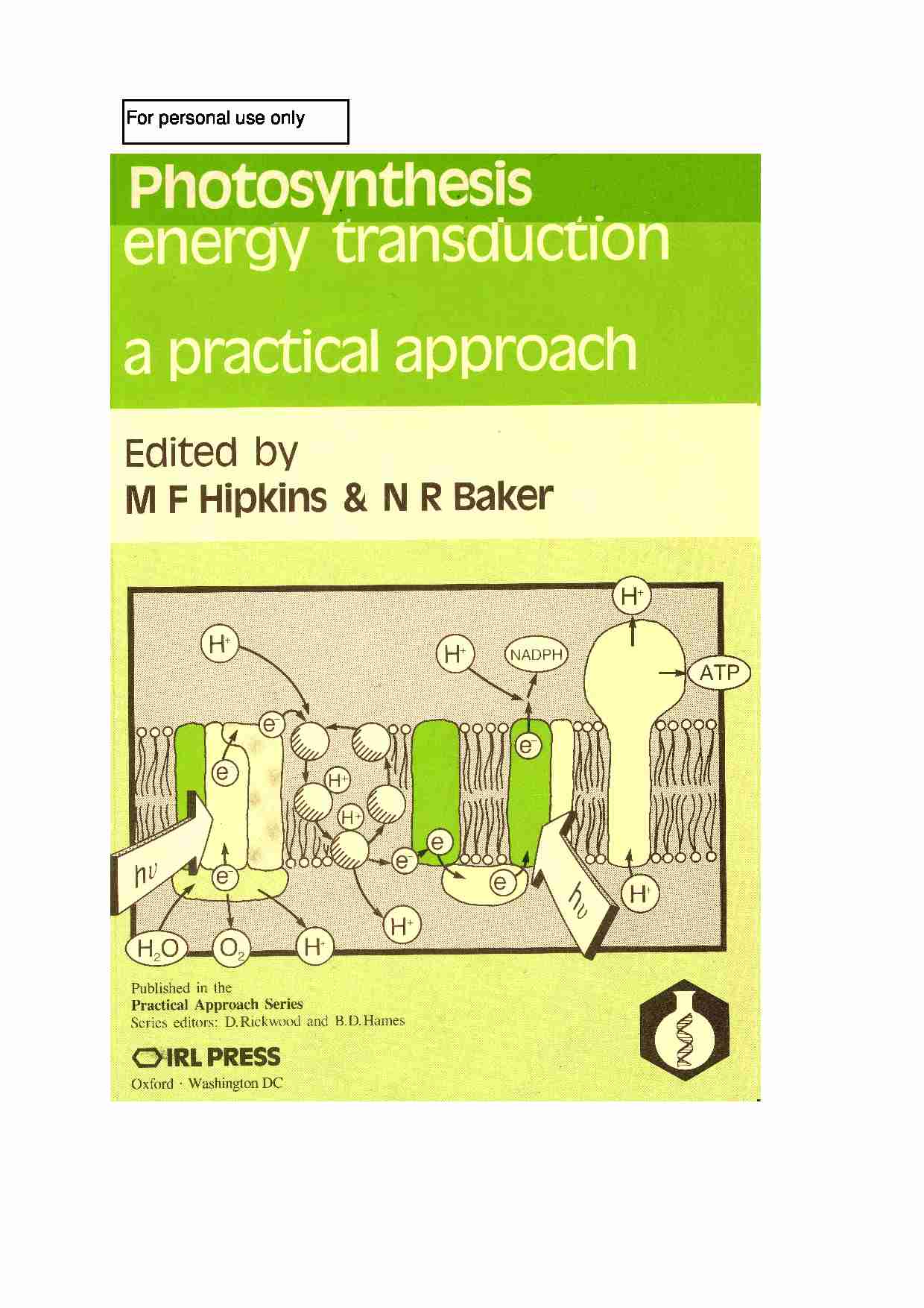 Photosynthesis Energy Transduction - strona 1