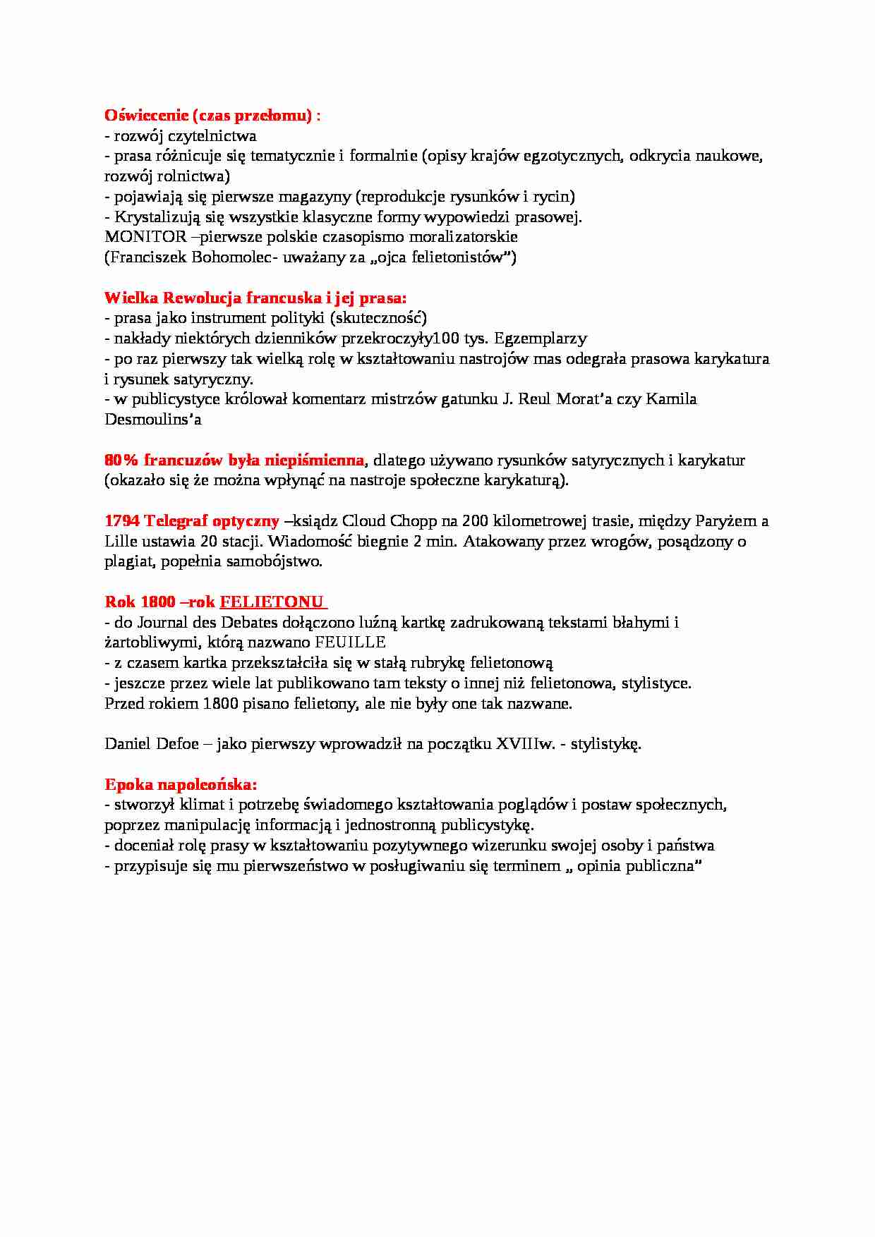 Wielka Rewolucja francuska i jej prasa-opracowanie - strona 1