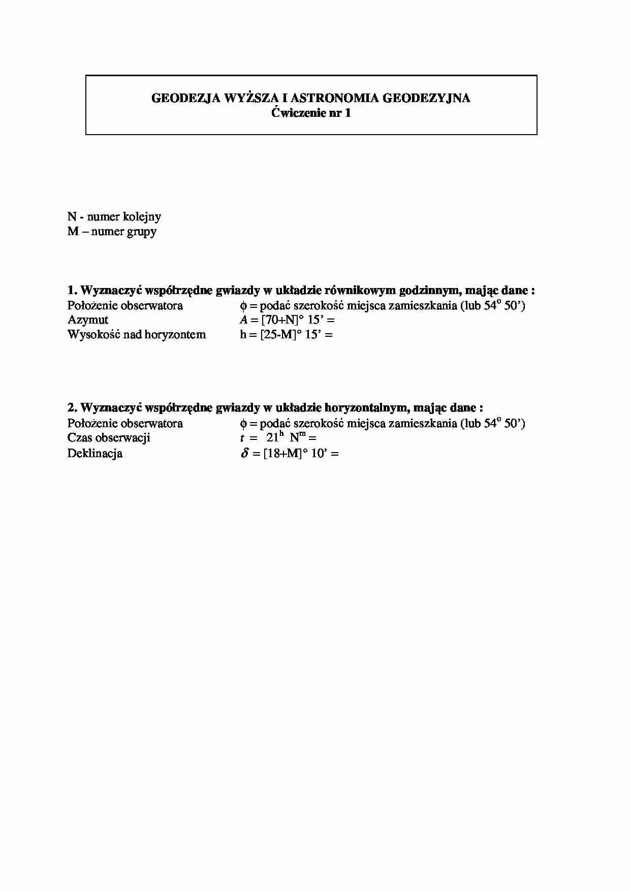Ćwiczenia trójkąt paralaktyczny - strona 1