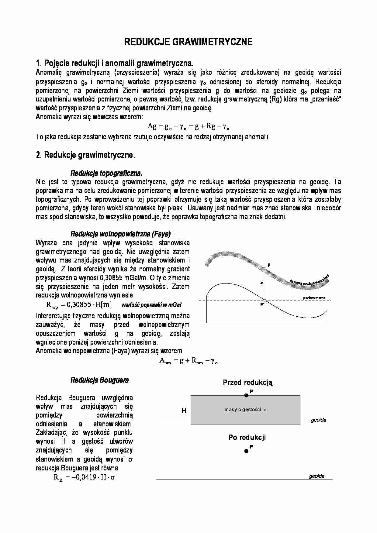 Redukcje grawimetryczne-opracowanie - strona 1