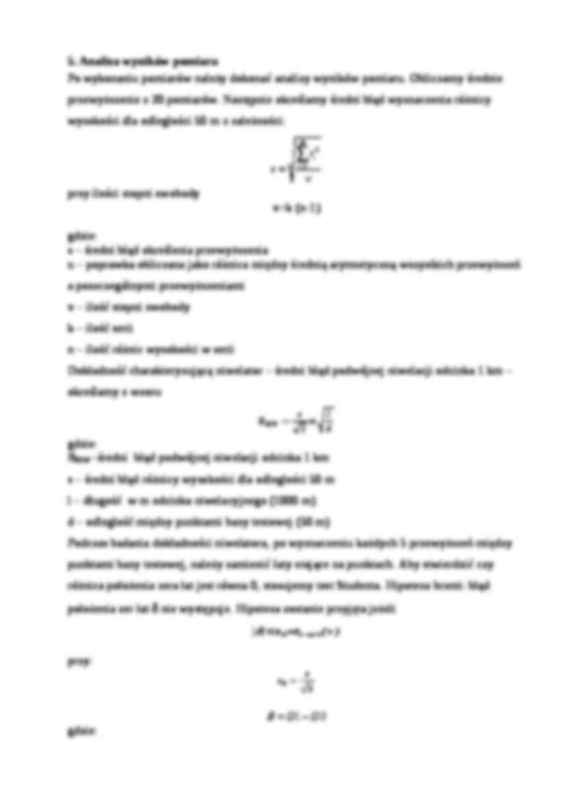 Podwójna niwelacji na ciągu długości 1 km według standardu ISO 17123 - strona 2
