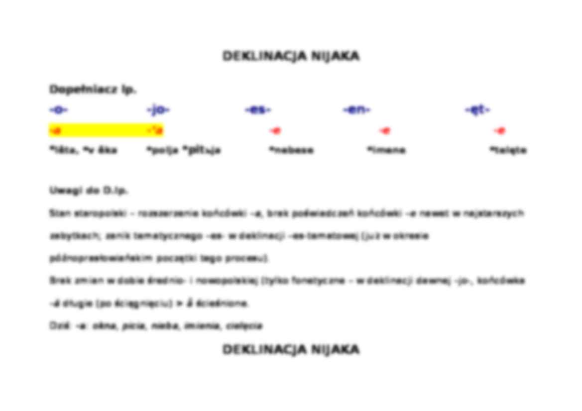 Deklinacja nijaka-opracowanie - strona 2