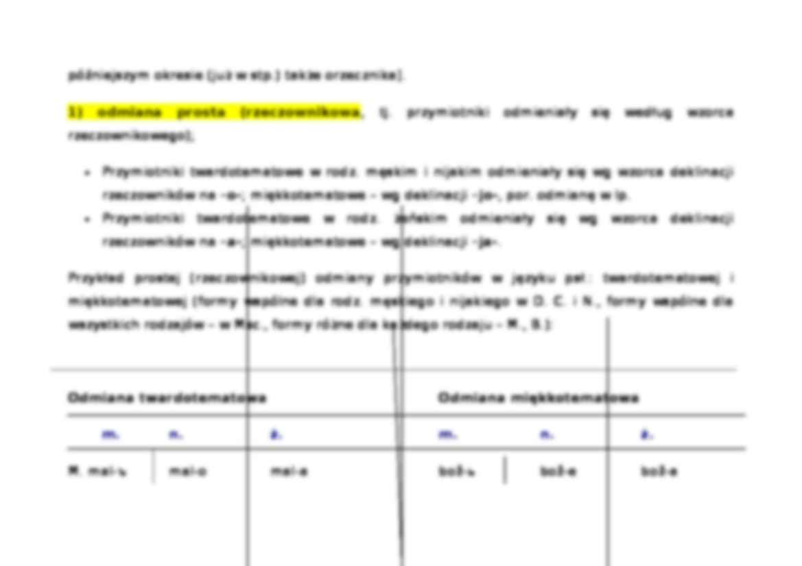 Deklinacja przymiotników-opracowanie - strona 2