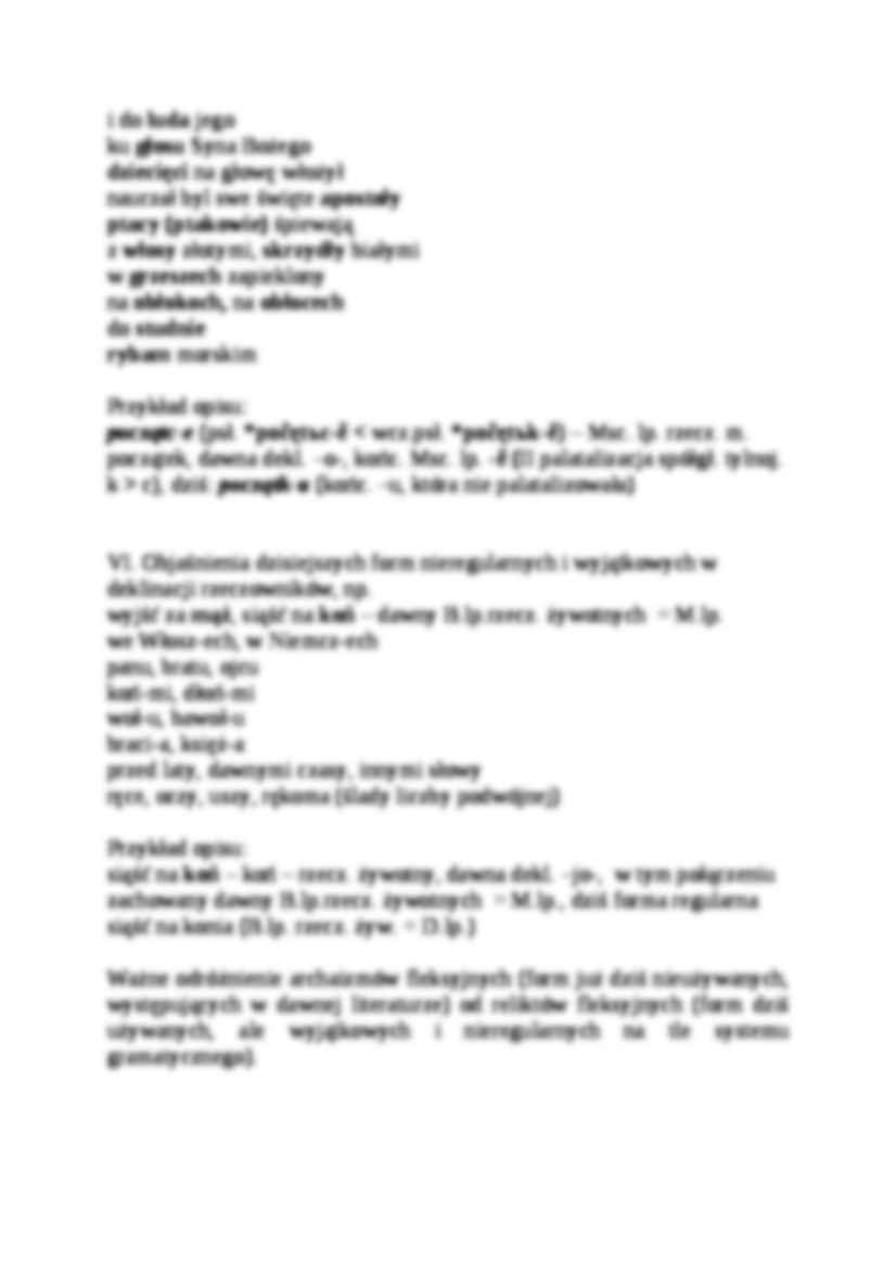 Zagadnienia ważne w deklinacji rzeczownikowej-opracowanie - strona 2