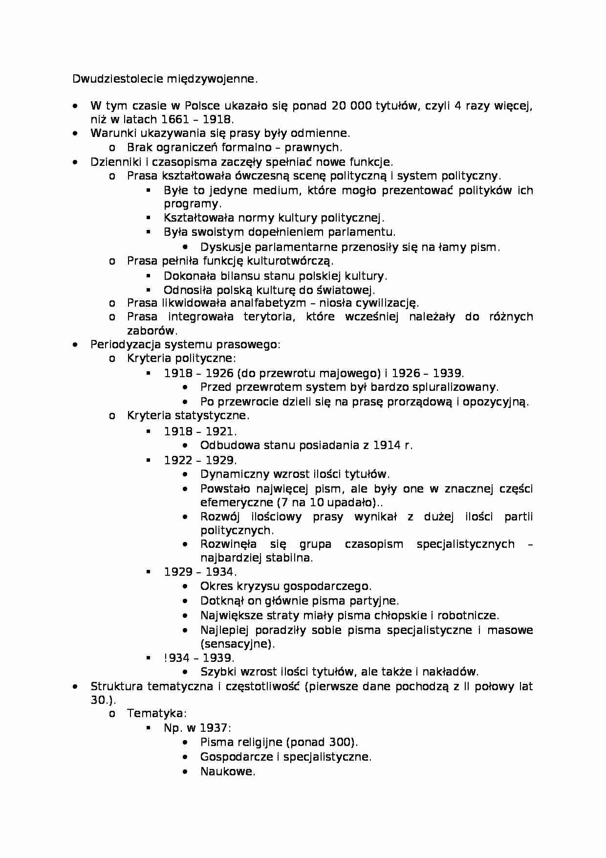 Dwudziestolecie międzywojenne-opracowanie - system polityczny - strona 1