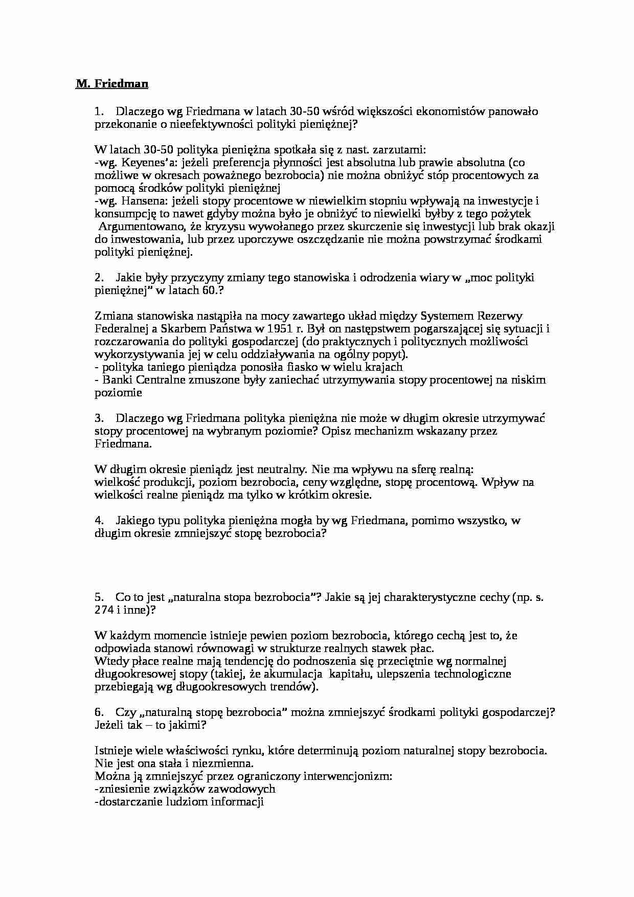 Friedman-opracowanie - strona 1