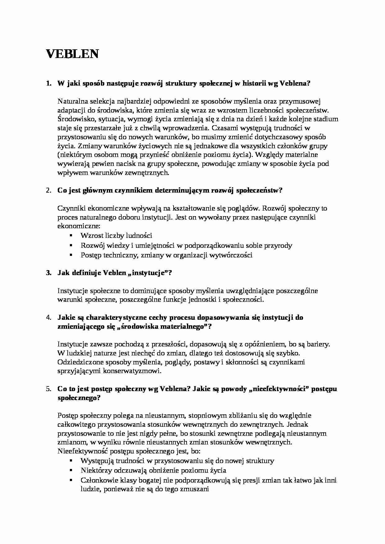 Veblen-opracowanie - strona 1
