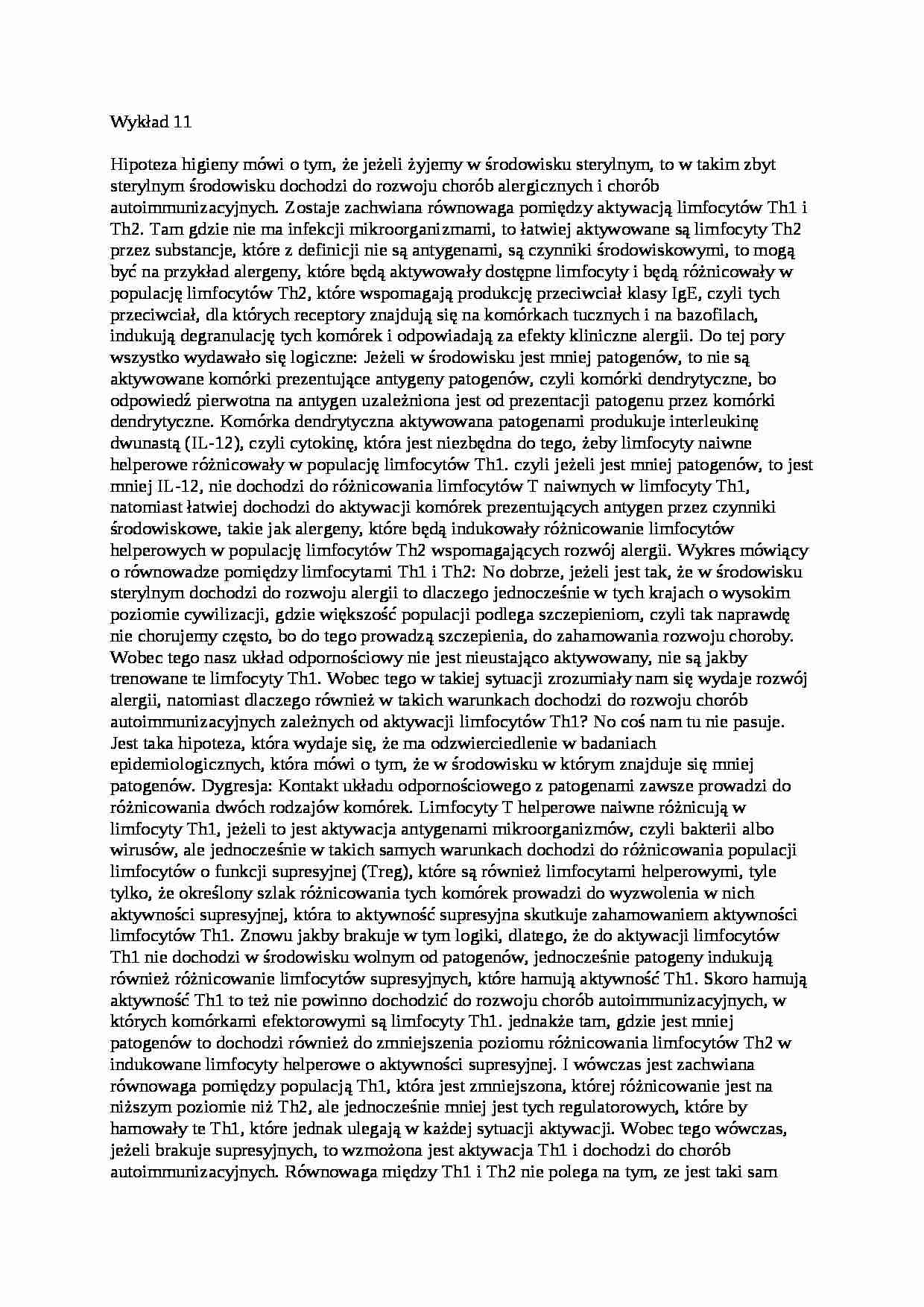 Hipoteza higieny-opracowanie - strona 1