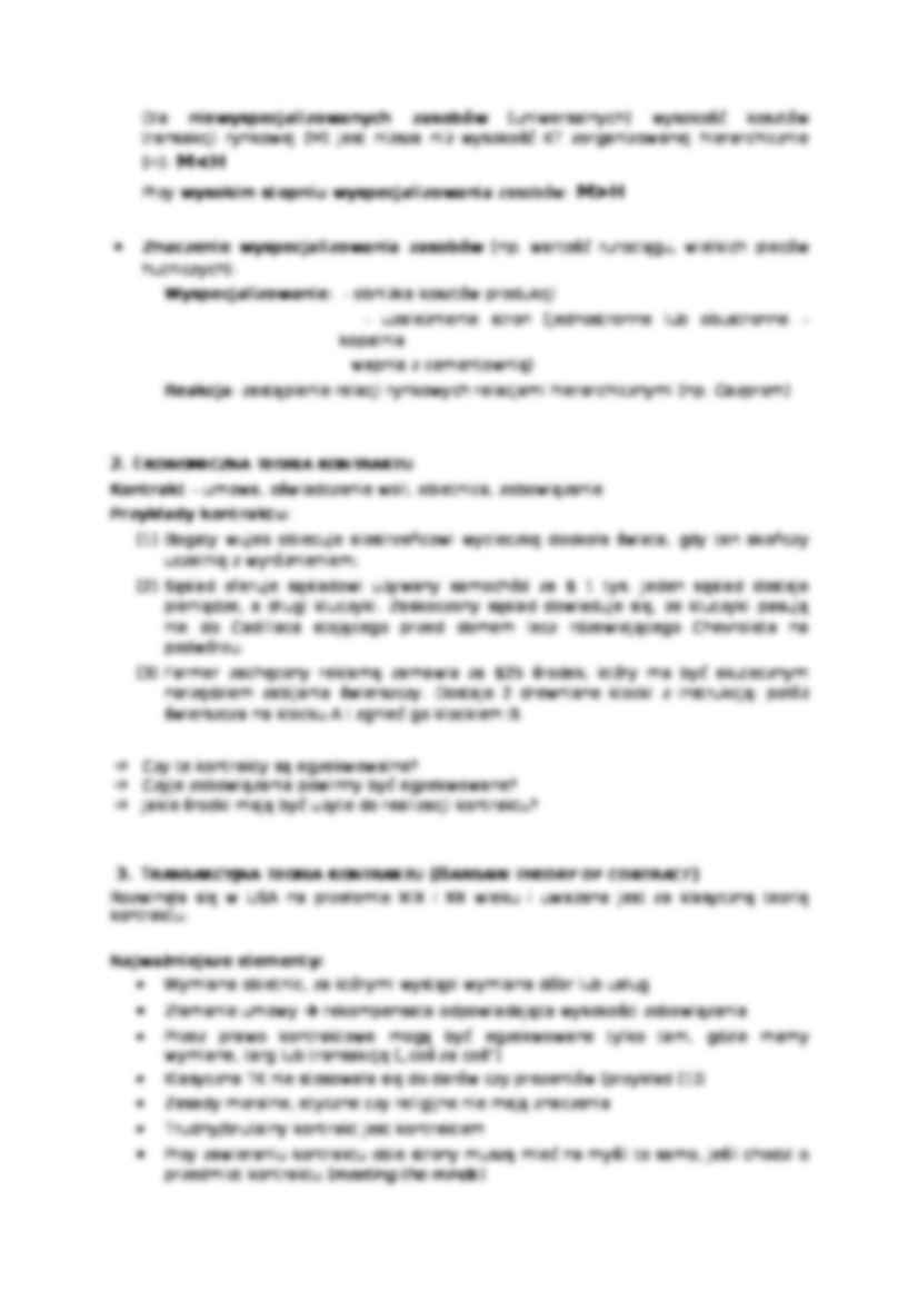Ekonomiczna teoria kontraktu-opracowanie - strona 2