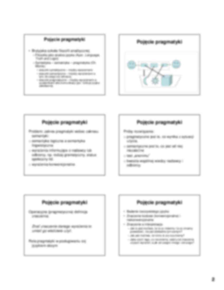 Językoznawstwo pragmatyczne 1 - strona 2