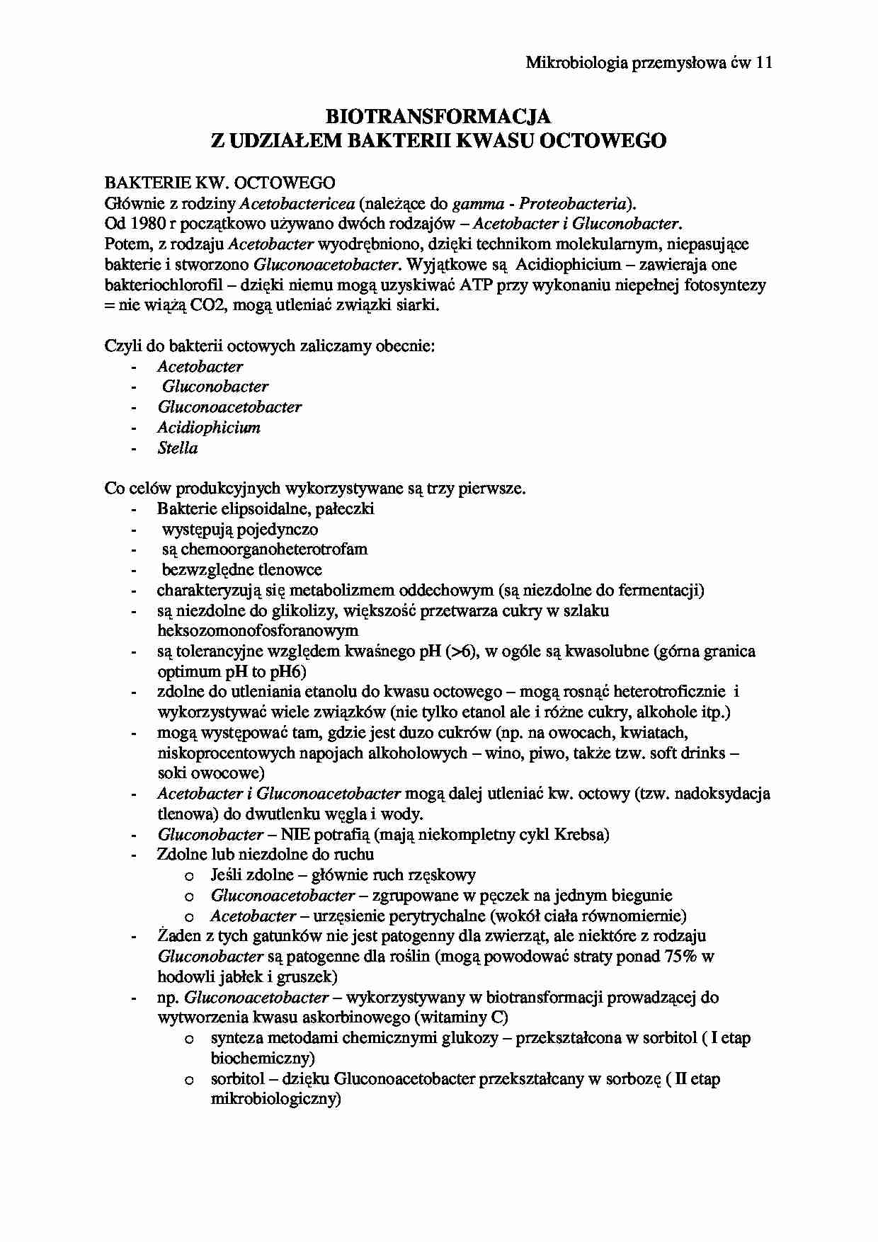 Kwas octowy-opracowanie - strona 1