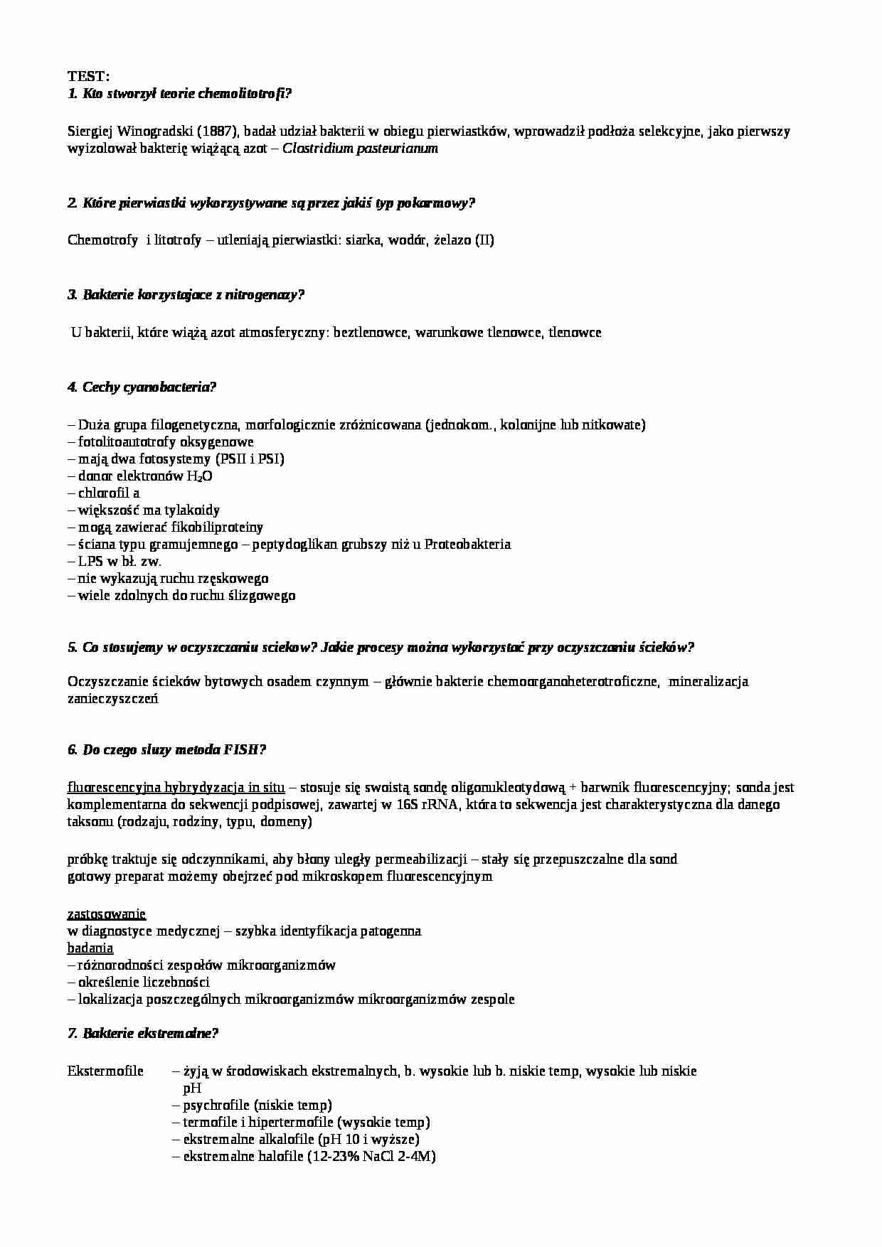 Mikrobiologia-egzamin  - strona 1