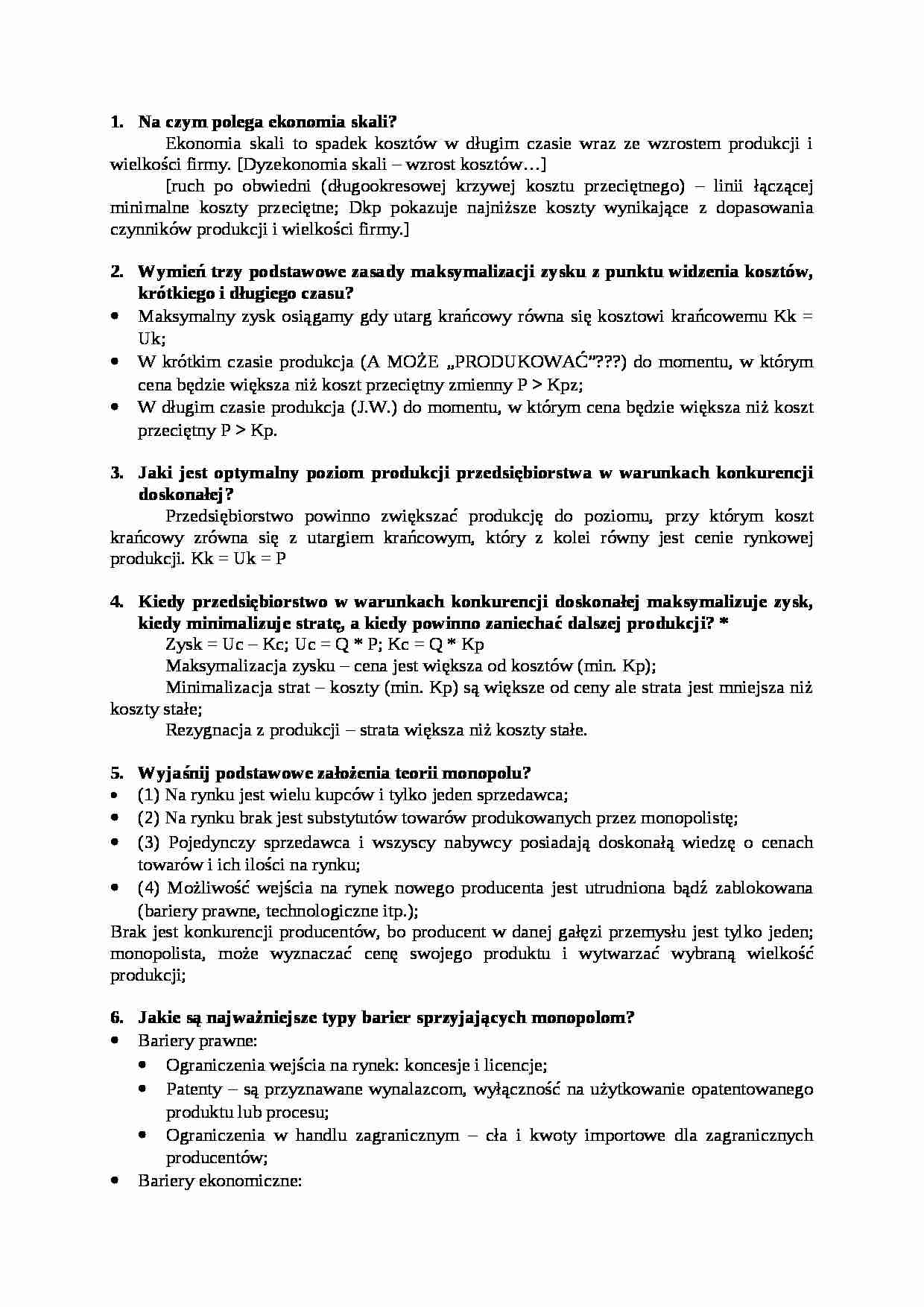 Na czym polega ekonomia skali-opracowanie - strona 1