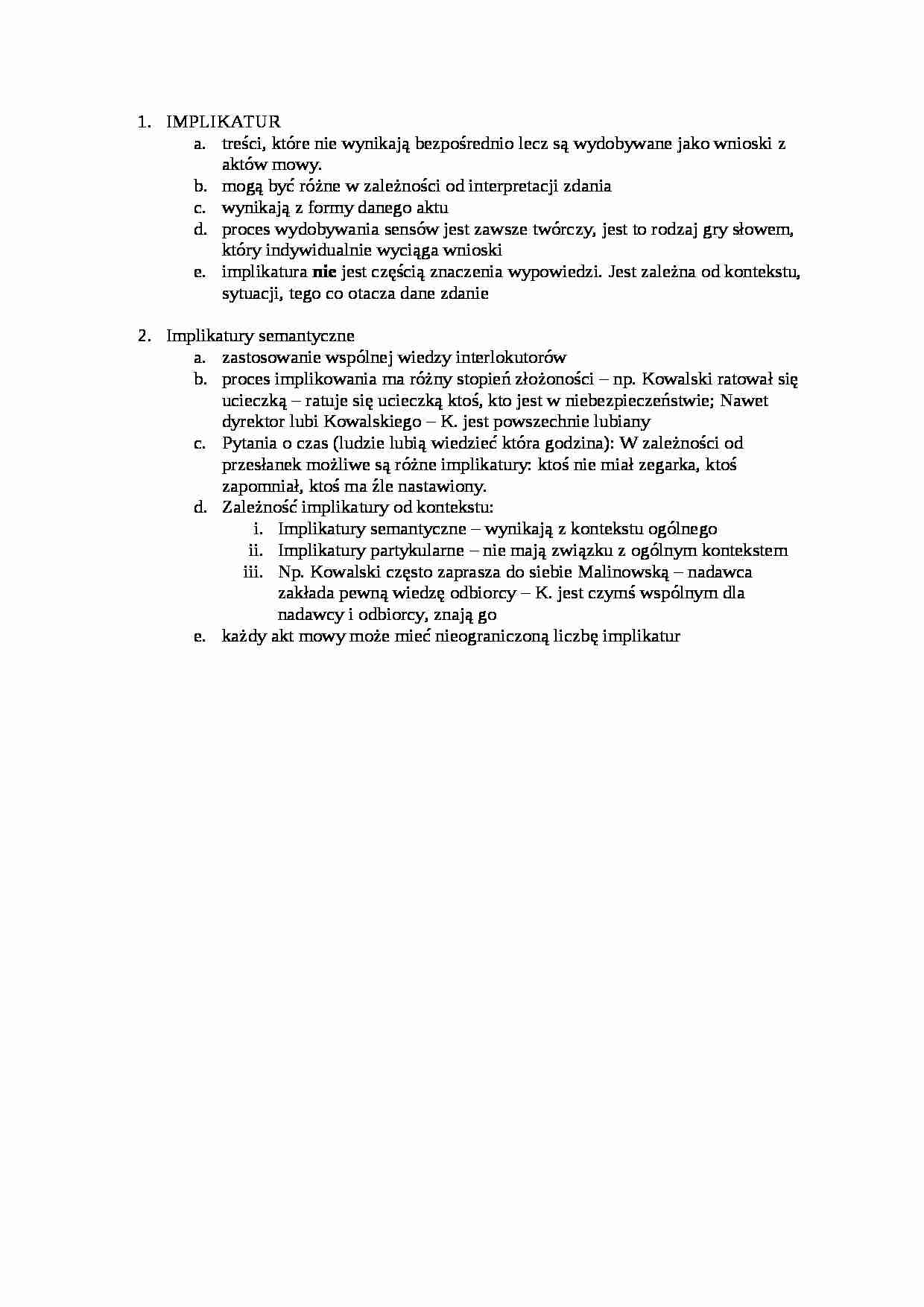 Implikatur-opracowanie - strona 1