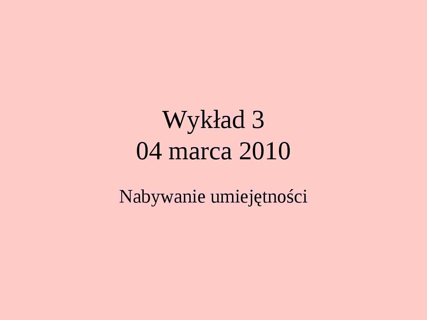 Nabywanie umiejętności-wykład - strona 1