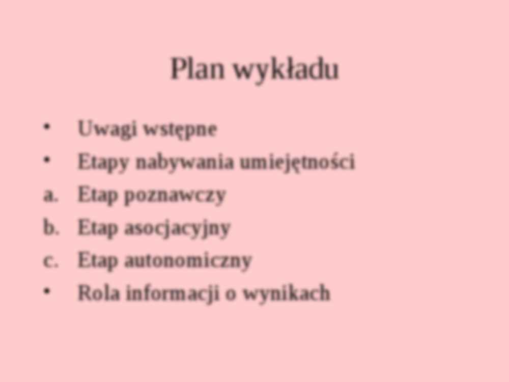 Nabywanie umiejętności-wykład - strona 2