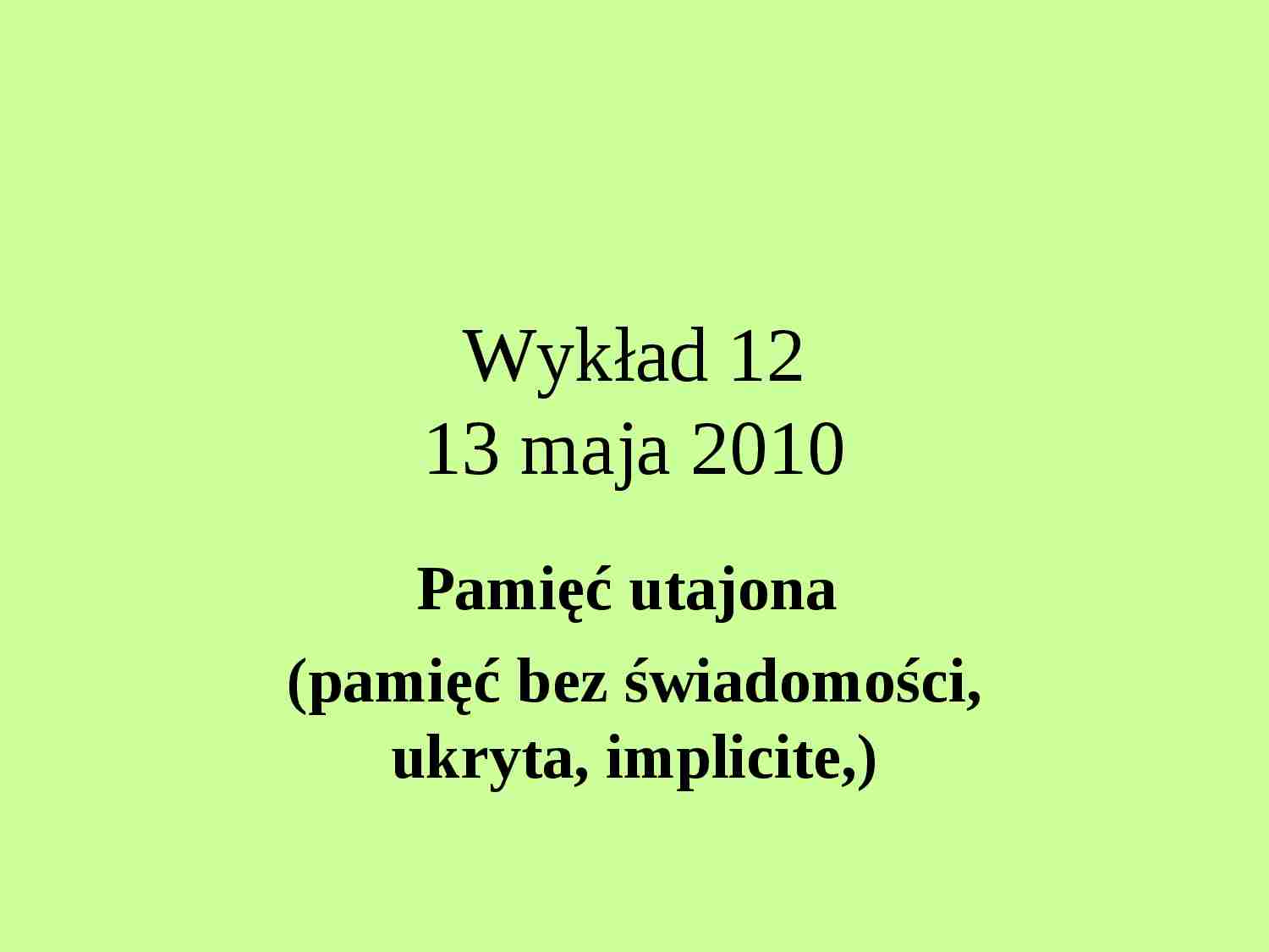 Pamięć utajona-opracowanie - strona 1