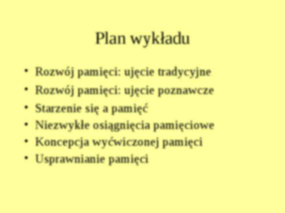 Rozwój pamięci, różnice indywidualne-opracowanie - strona 2