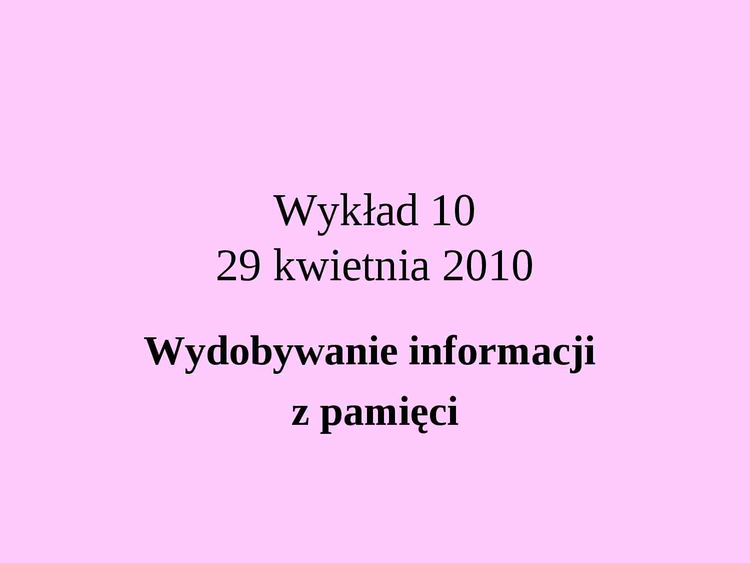 Wydobywanie informacji  z pamięci-opracowanie - strona 1