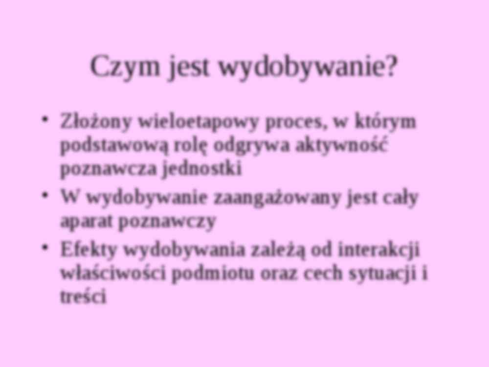 Wydobywanie informacji  z pamięci-opracowanie - strona 3